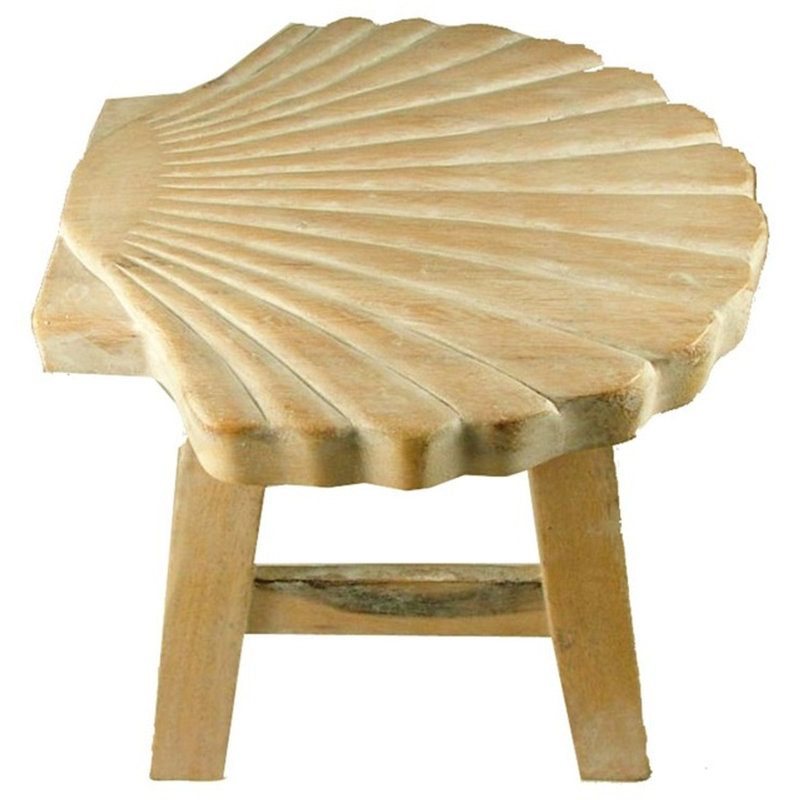 Sunside Sails Dehon Scallop Sea Shell Step Stool | Wayfair